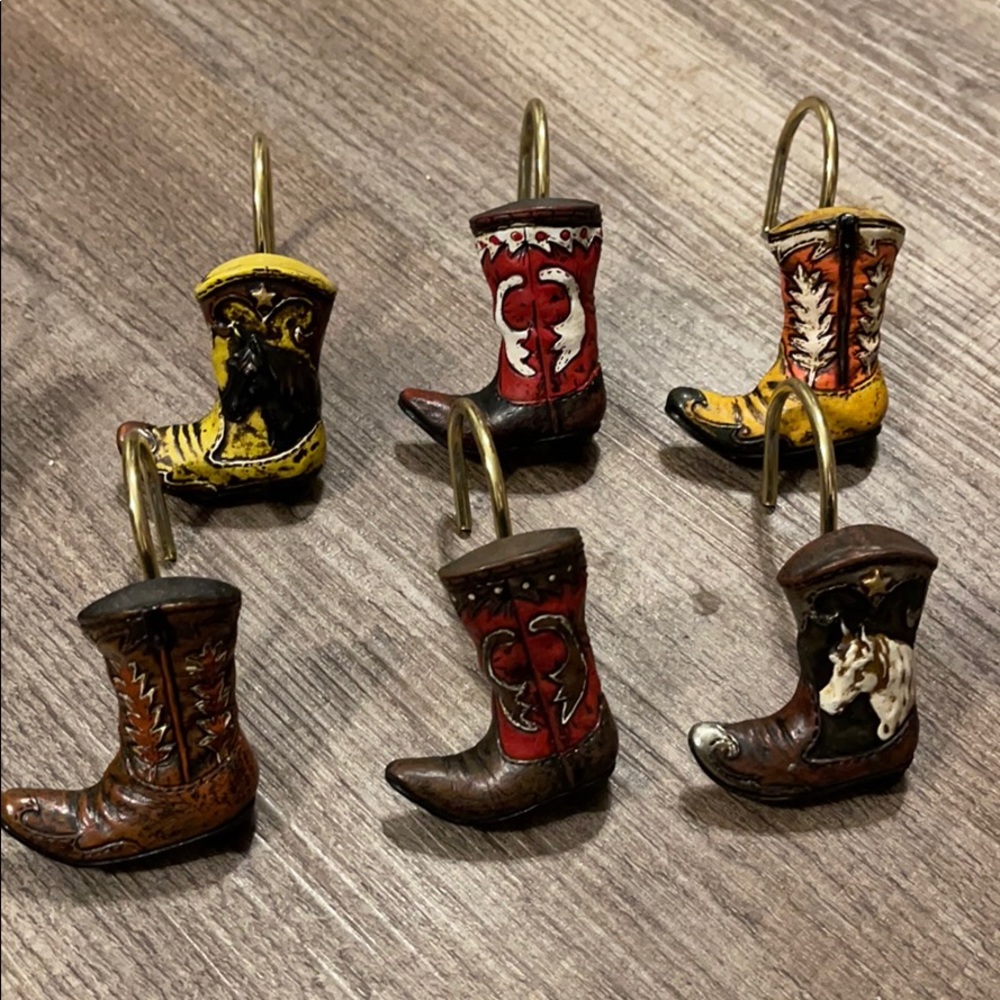 Cowboy Western Boots Shower Hooks & Towel Hook